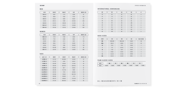 Adidas Kit Size Guide